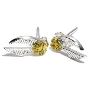 Harry Potter Golden Snitch silver earrings