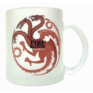 Game of Thrones Targaryen translucent glass mug