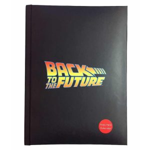 Back to the Future logo light notebook