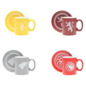 Game of Thrones emblems 4 mini espresso mugs set