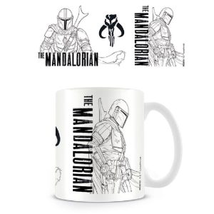 Star Wars The Mandalorian Line Art mug