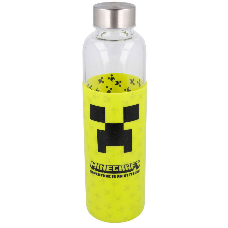 Minecraft silicone cover glass bottle 585ml - Image 2