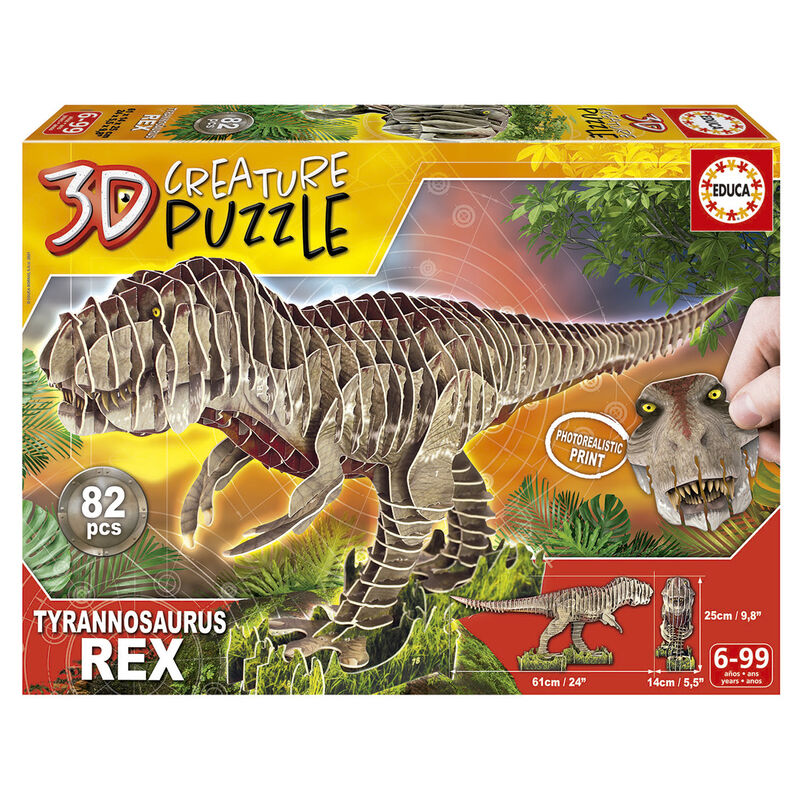 3D Creature puzzle T-Rex 82pcs - Image 2