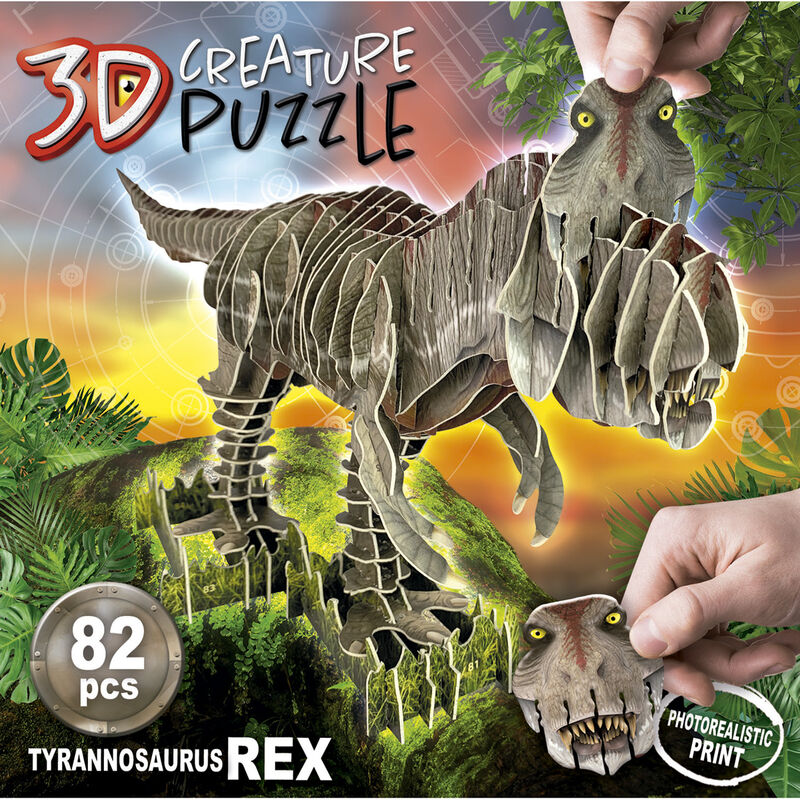 3D Creature puzzle T-Rex 82pcs - Image 3