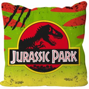 Jurassic Park logo cushion
