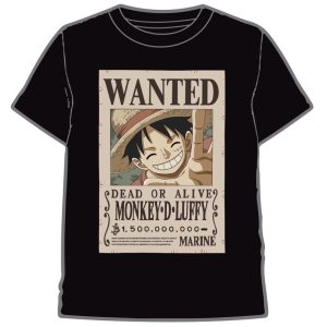 One Piece Wanted Luffy adult t-shirt