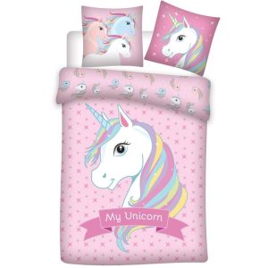 Unicorn microfibre duvet cover bed 90cm