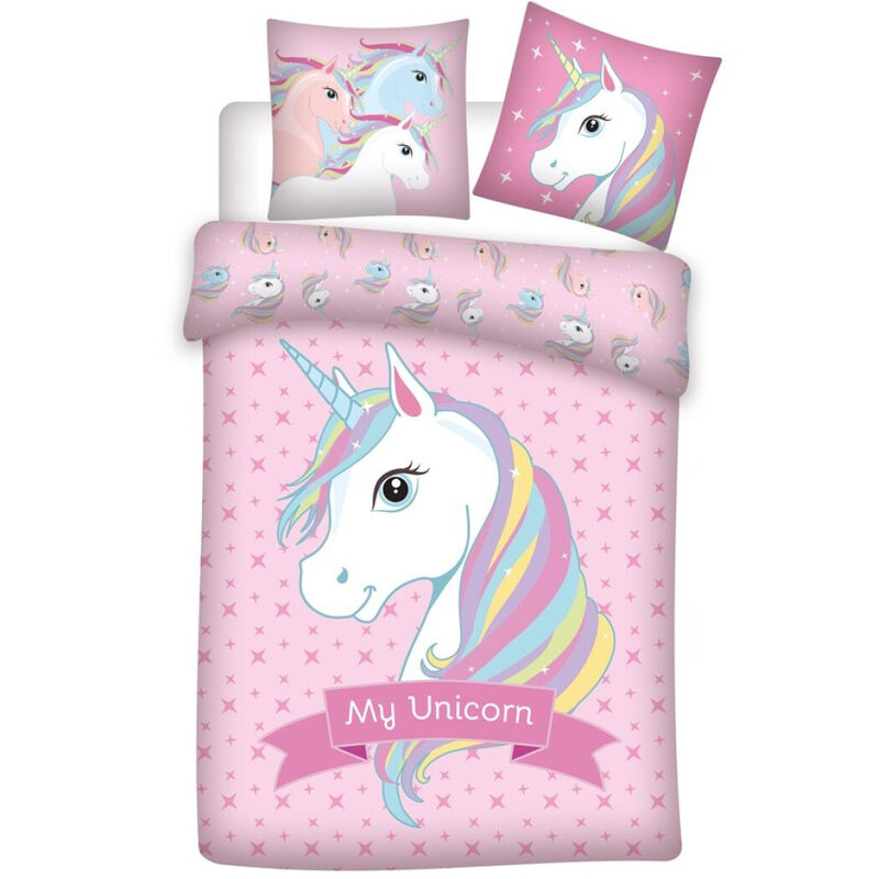 Unicorn microfibre duvet cover bed 90cm