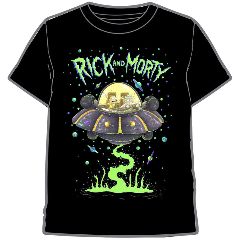 Rick and Morty spaceship adult t-shirt
