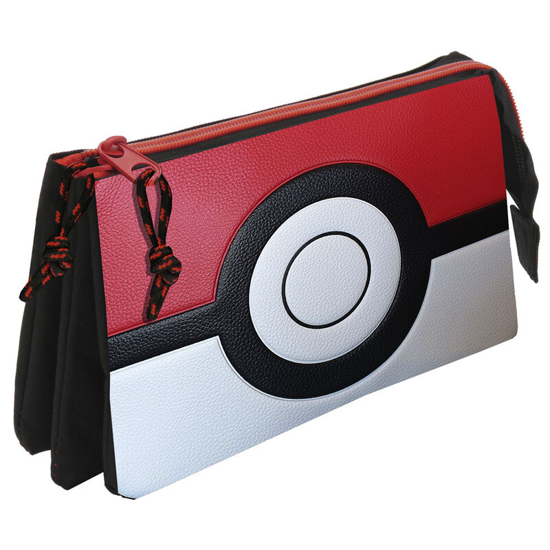 Pokemon Pokeball triple pencil case