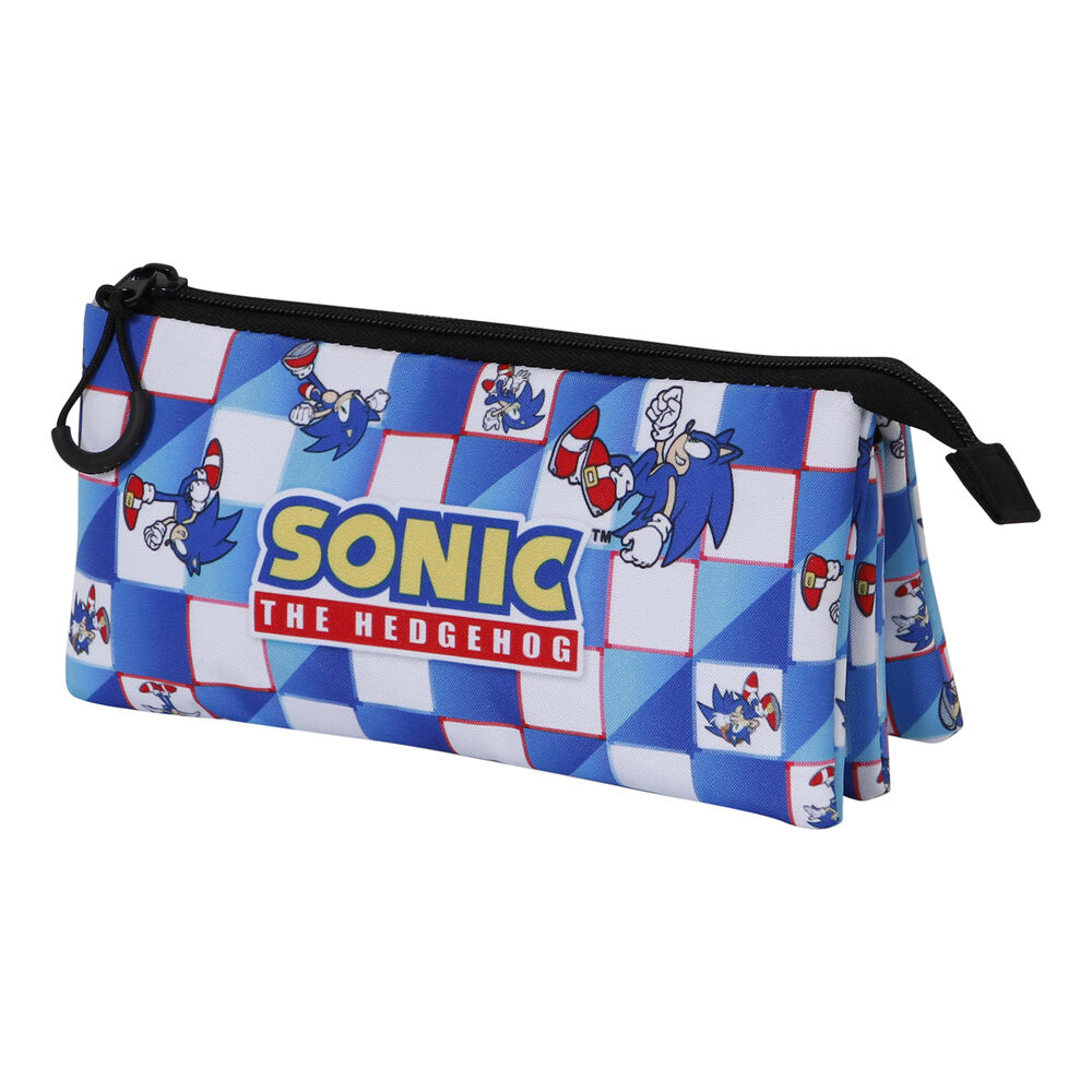 Sonic The Hedgehog Blue Lay triple pencil case - Image 4