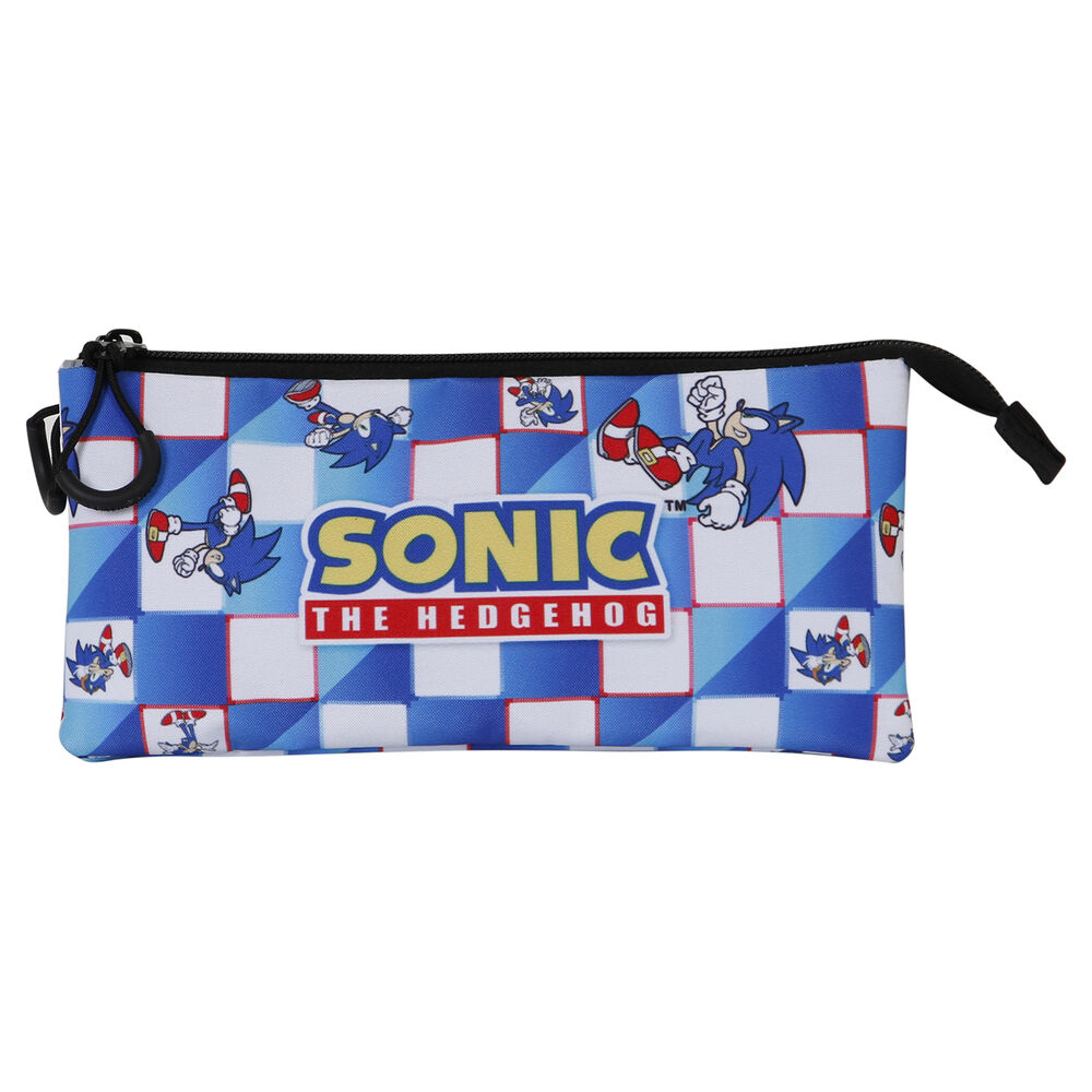 Sonic The Hedgehog Blue Lay triple pencil case - Image 5