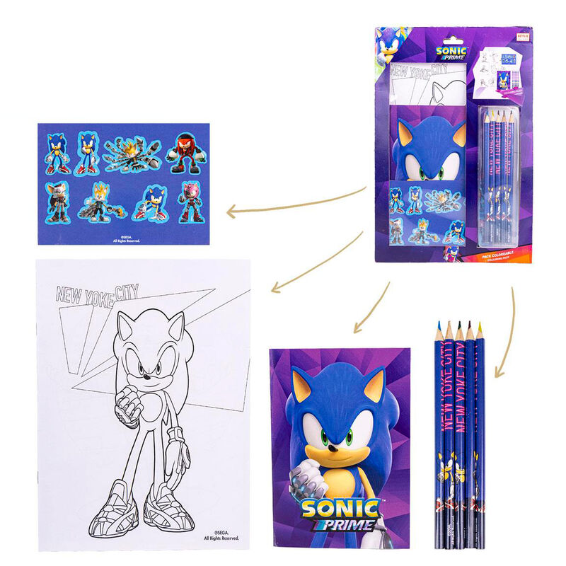 Sonic Prime Colouring stationery set - Image 2