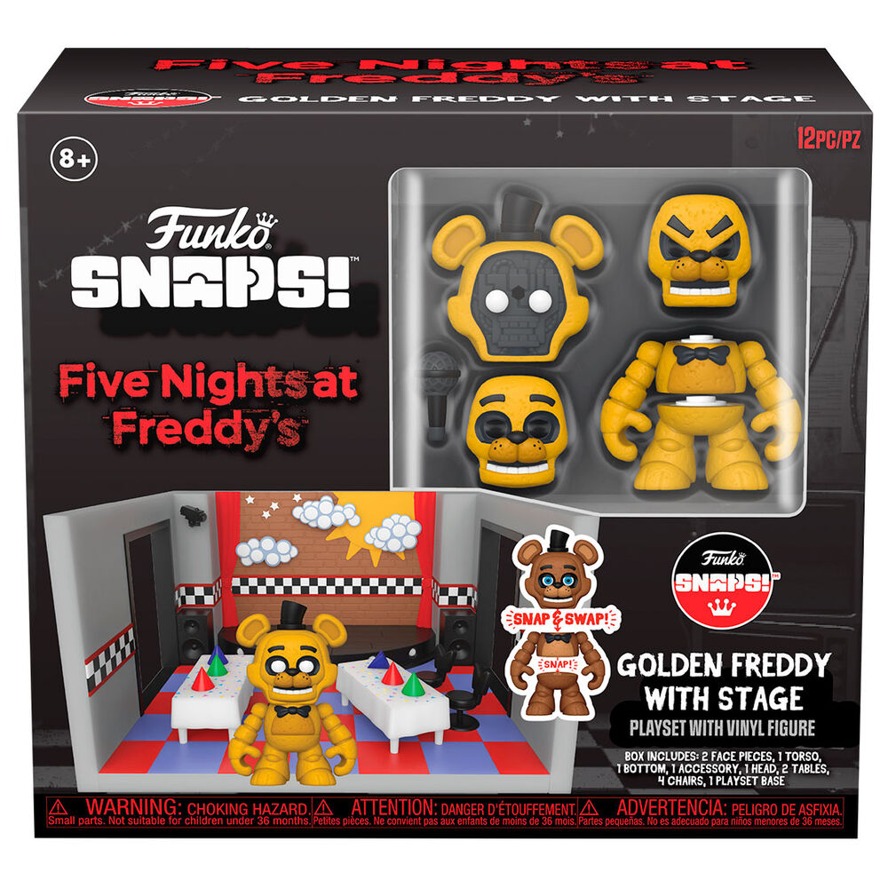 Snaps! playset figure Five Nights at Freddys Golden Freddy with Stage