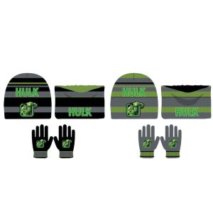 Marvel Avengers Hulk kids assorted hat and gloves set
