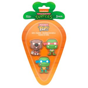Carrot Pocket POP blister 3 figures Ninja Turtles Splinter Leonardo Raphael easter