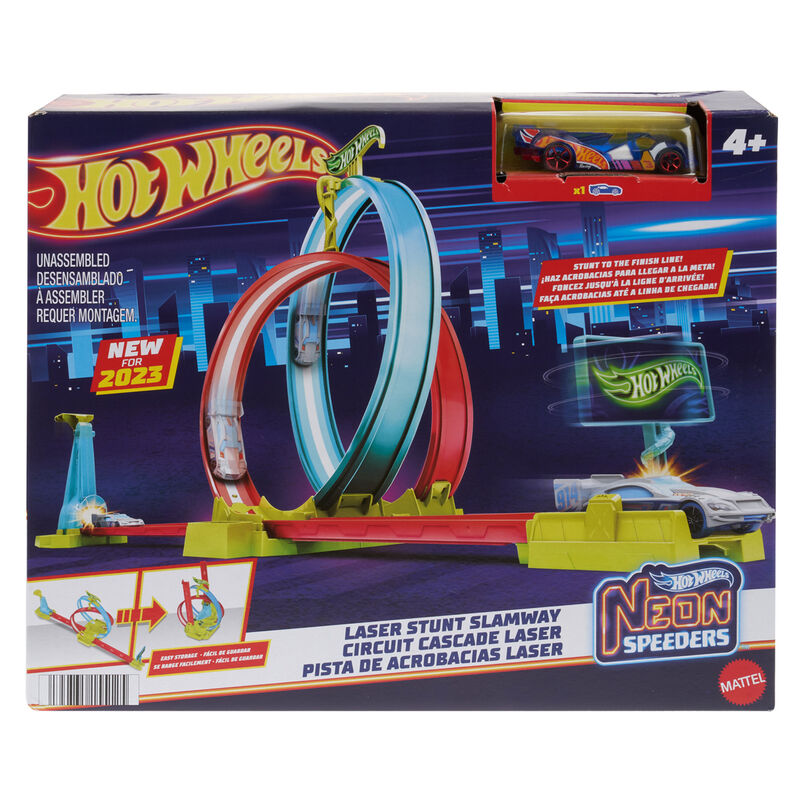 Hot Wheels Neon Speeders Laser Stunt Slamway - Image 2