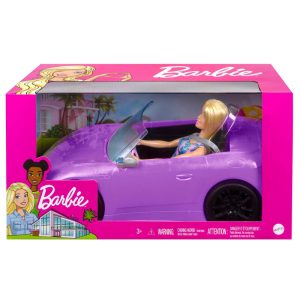 Barbie Purple Convertible + doll