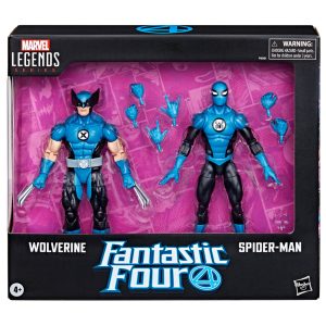 Marvel Fantastic four Wolverine Spiderman pack 2 figures 15cm