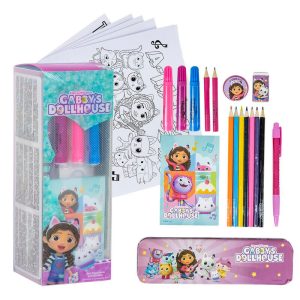 Gabbys Dollhouse colouring stationery set