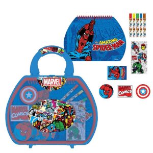 Marvel colouring stationery case