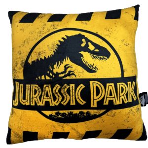 Jurassic Park logo cushion