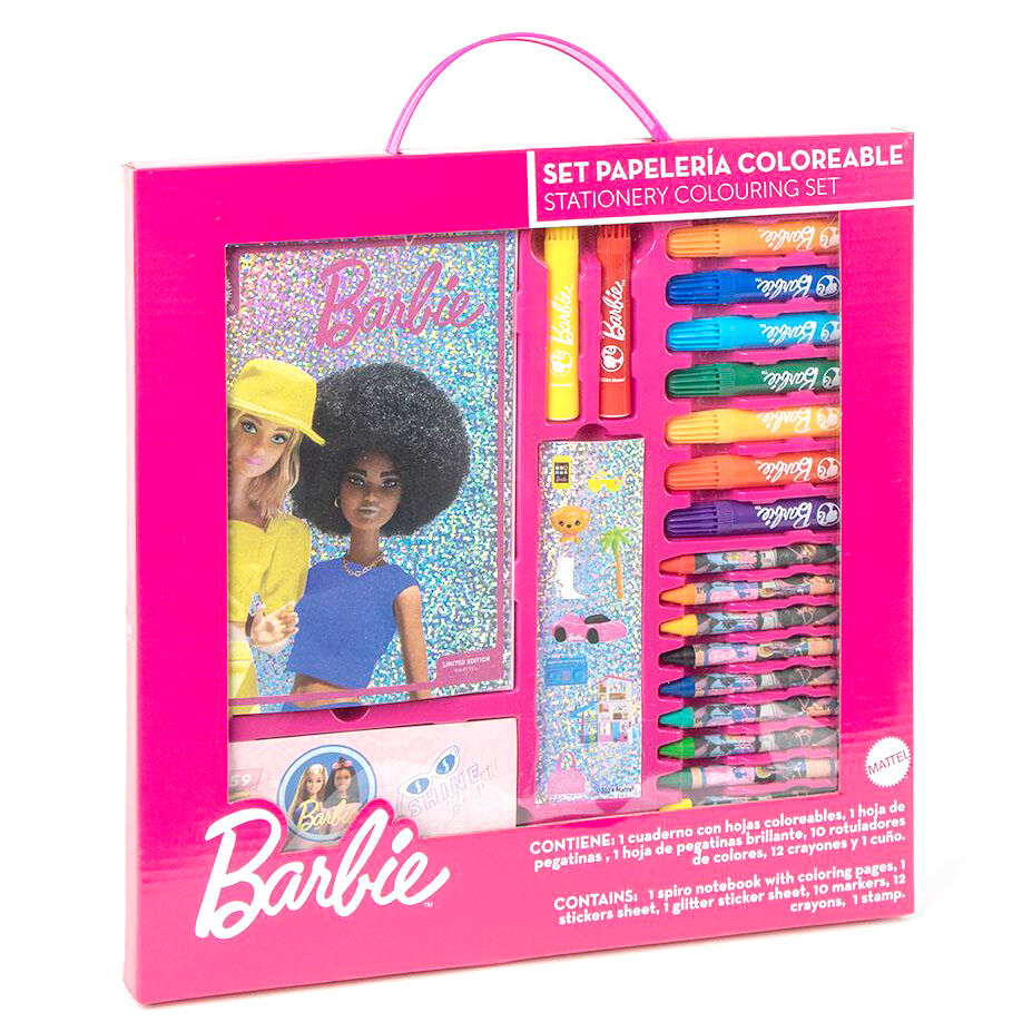 Barbie colouring stationery set
