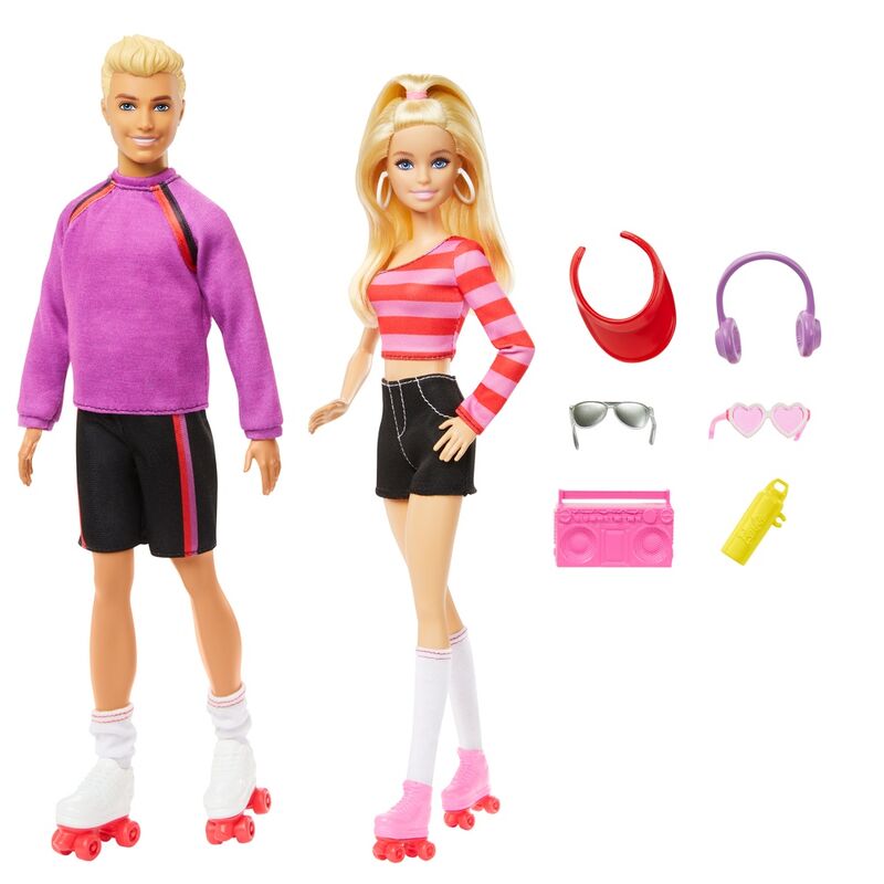 Barbie pack 2 Barbie and Ken Skaters dolls - Image 2