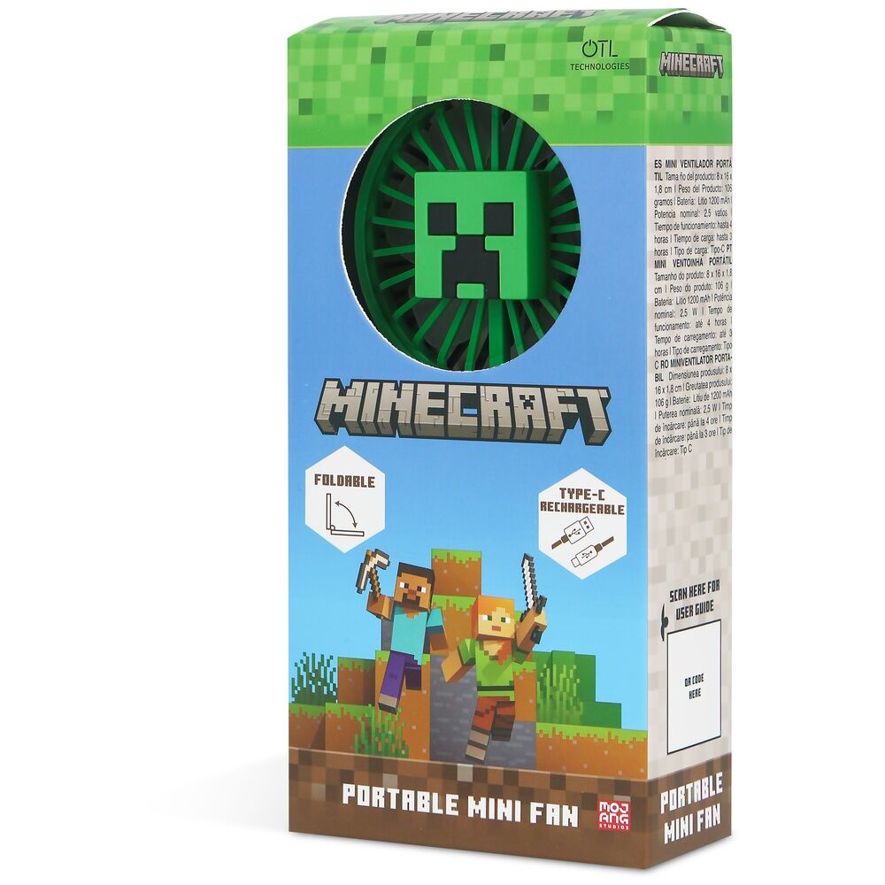 Minecraft 3D foldable portable mini fan - Image 4