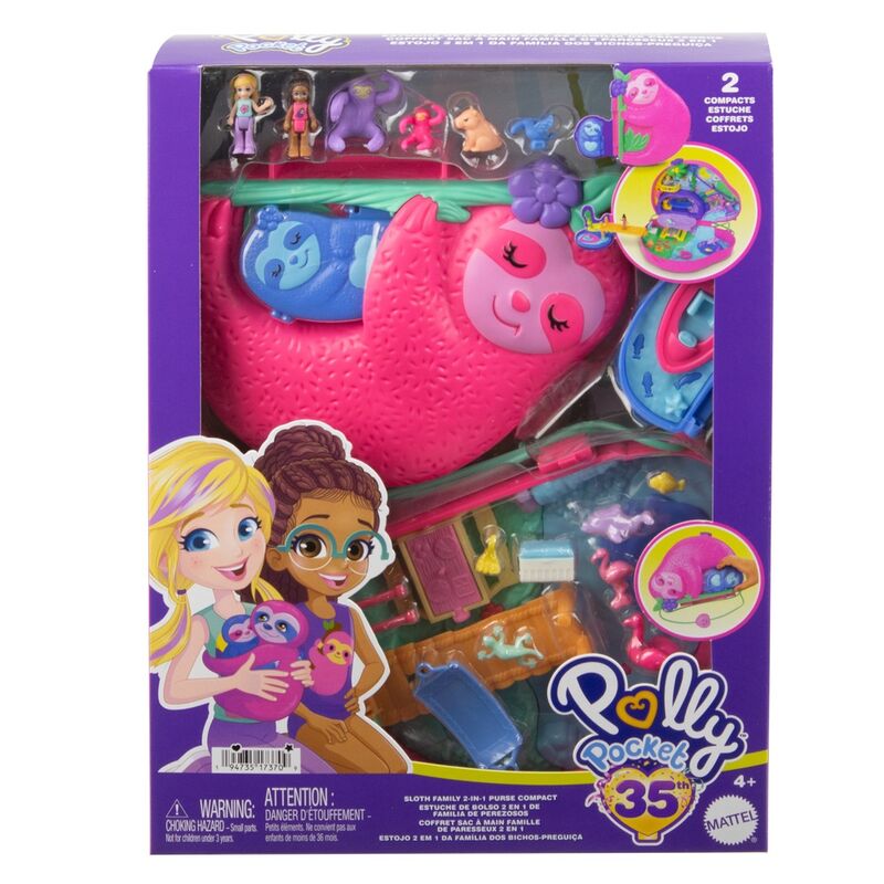 Polly Pocket Family of Sloths 2 in 1 chest
