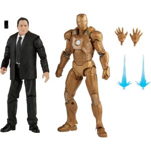 Marvel The Infinity Saga Iron Man 3 Happy Hogan and Iron Man Mark XXI set 2 figures 15cm
