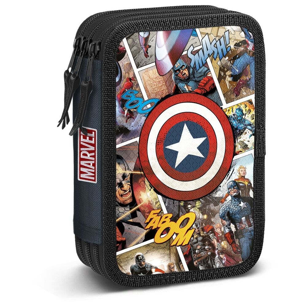 Marvel Captain America Comic triple pencil case - Image 2