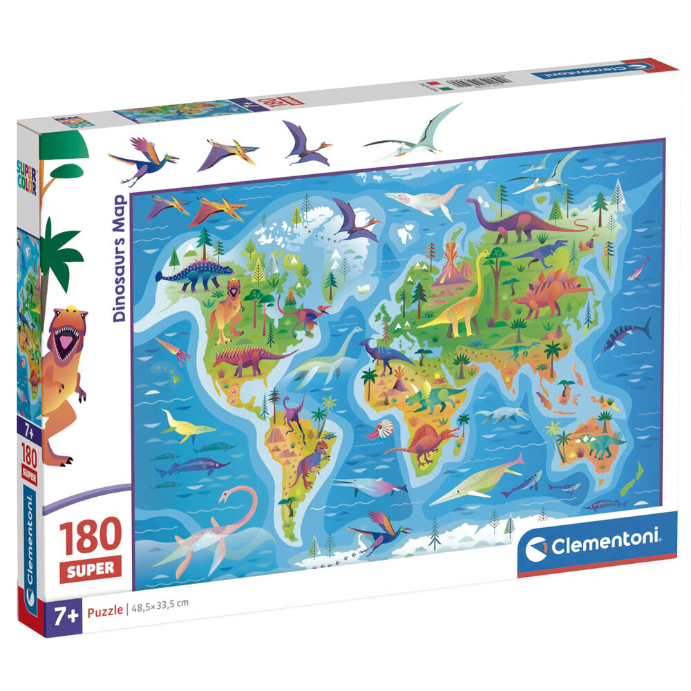Dinosaurs Map super puzzle 180pcs
