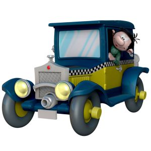 Gaston Taxi Fiat 509 money box figure 15cm