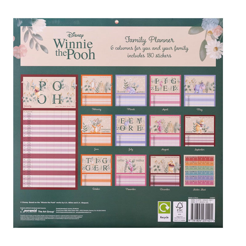 Disney Winnie the Pooh Family planning calendar - Image 3
