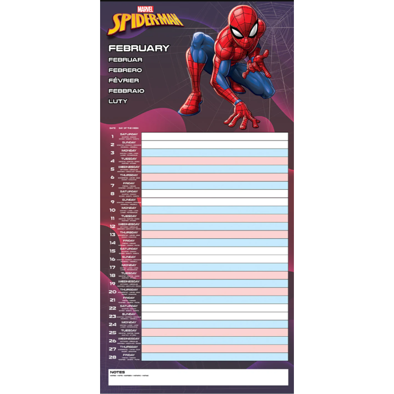 Marvel Spiderman Family planning calendar - Image 2