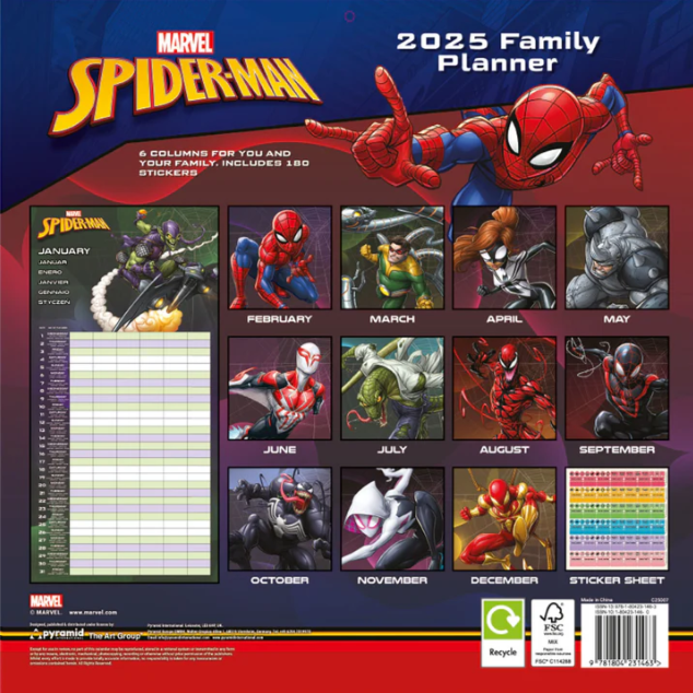 Marvel Spiderman Family planning calendar - Image 3