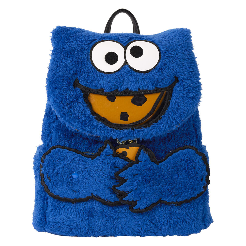 Loungefly Sesame Street Cookie Monster Plush backpack + purse