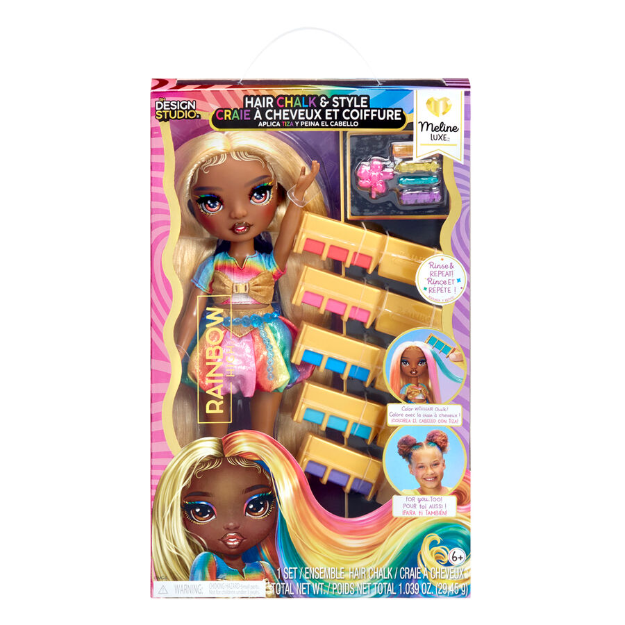 Rainbow High Hair Chalk & Style Meline doll
