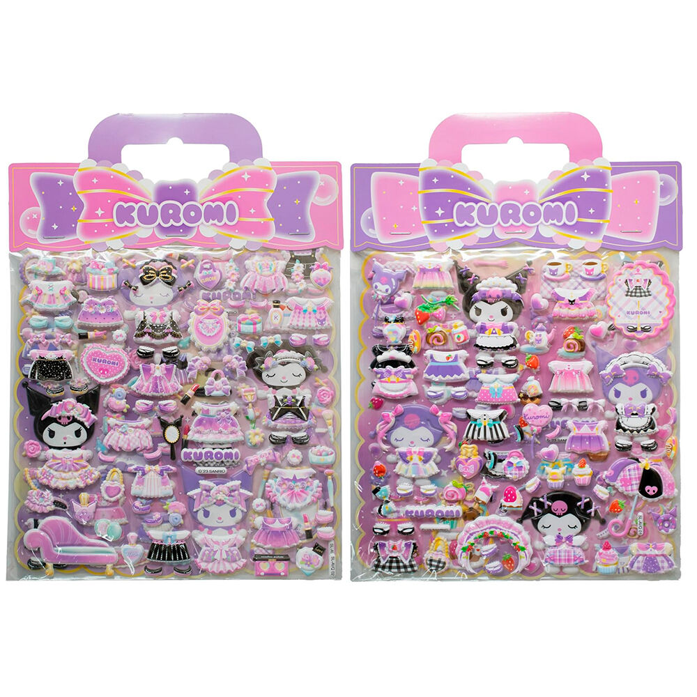 Hello Kitty Kuromi assorted Embossed stickers