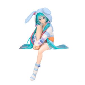 Hatsune Miku Miku Rabbit Ear Hood Pajama Noodle Stopper figure 14cm