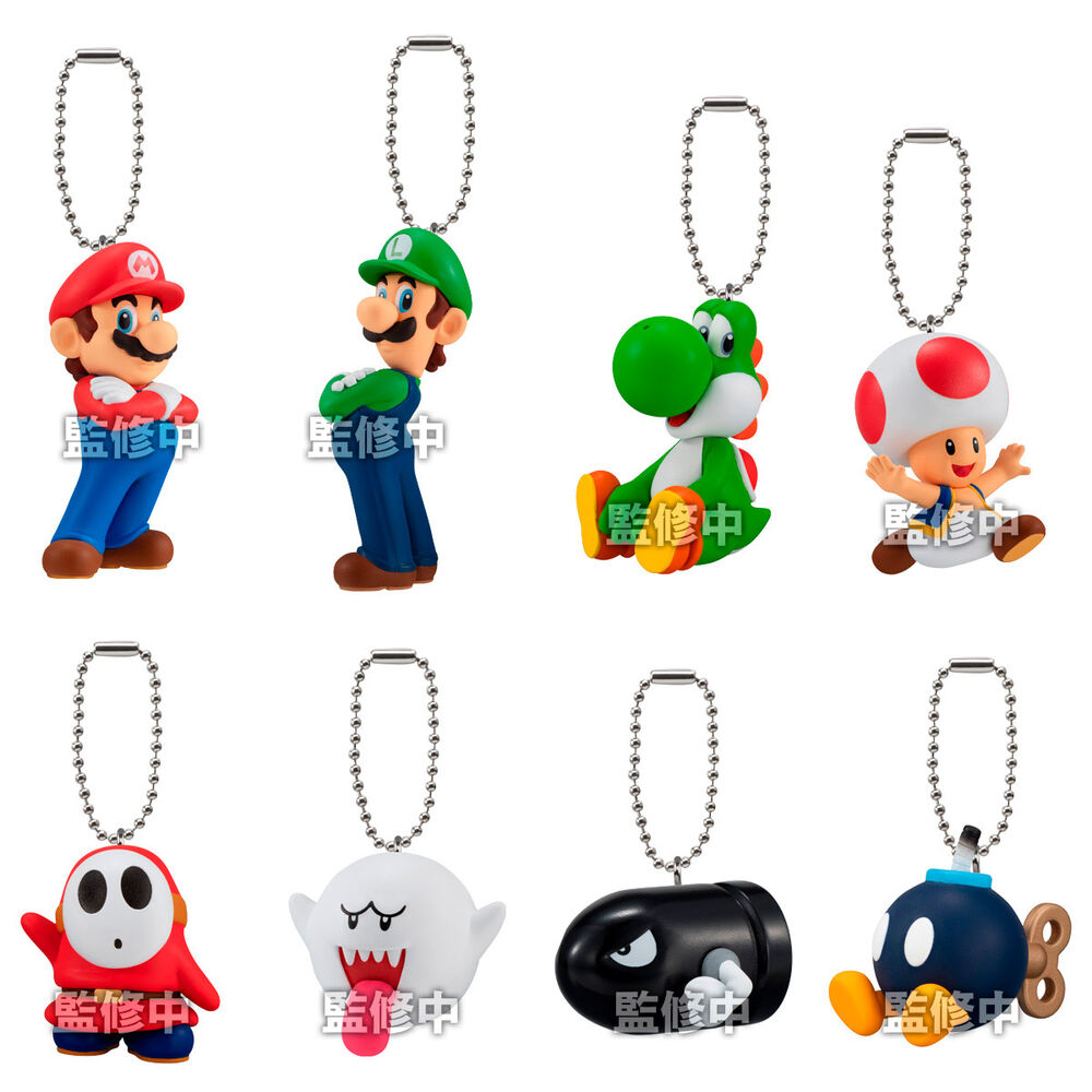 Super Mario Bros assorted surprise envelope keychain figure 2,5cm