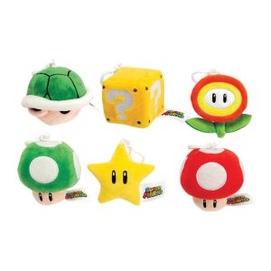 Super Mario Bros Icons assorted plush keychain 10cm