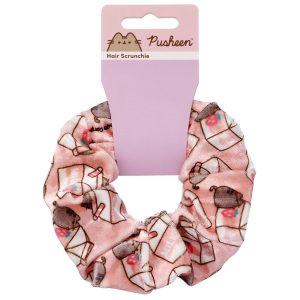 Pusheen Strawberry Milk scrunchie