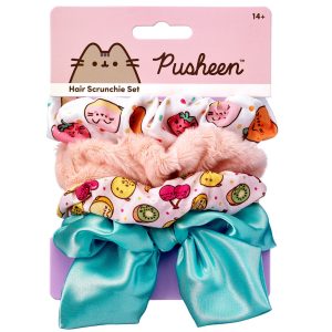 Pusheen Set 4 hair scrunchies