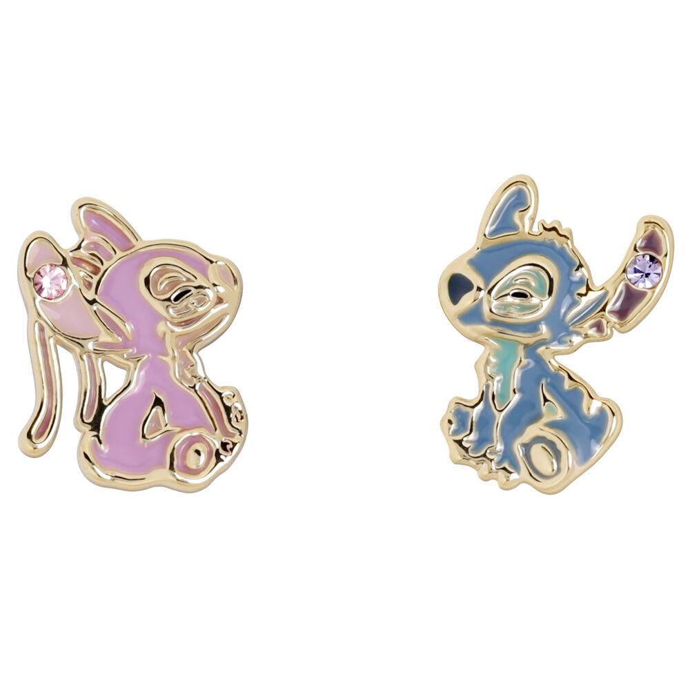 Disney Stitch & Angel sterling silver earrings