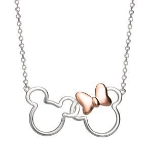 Disney Mickey & Minnie necklace silver