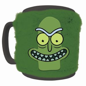 Rick and Morty Pickle Mug with teddy bear cover 440ml