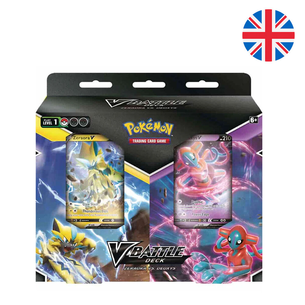 English Pokemon Deoxys vs Zeraora V Battle Deck playing cards