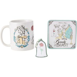 Disney Beauty and the Beast Set Mug + keyring + coaster